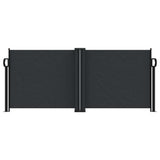 Vidaxx udtrækbar vindskærm 100x1000 cm sort