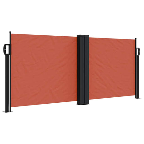 Vidaxx udtrækbar vindskærm 100x1000 cm terracotta farvet