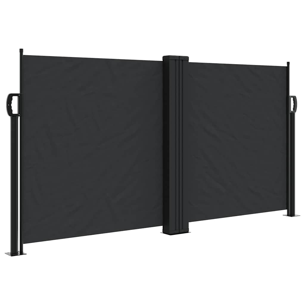 Vidaxx udtrækbar vindskærm 120x1000 cm sort