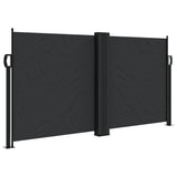 Vidaxx udtrækbar vindskærm 120x1000 cm sort