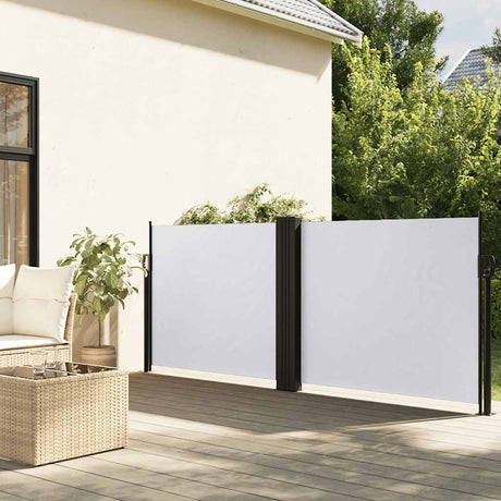 Vidaxx udtrækbar vindskærm 120x1000 cm hvid