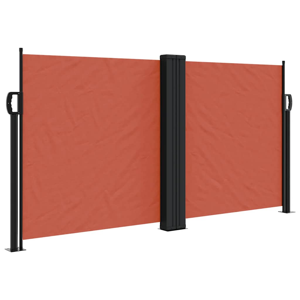 Vidaxx udtrækbar vindskærm 120x1000 cm terracotta farvet