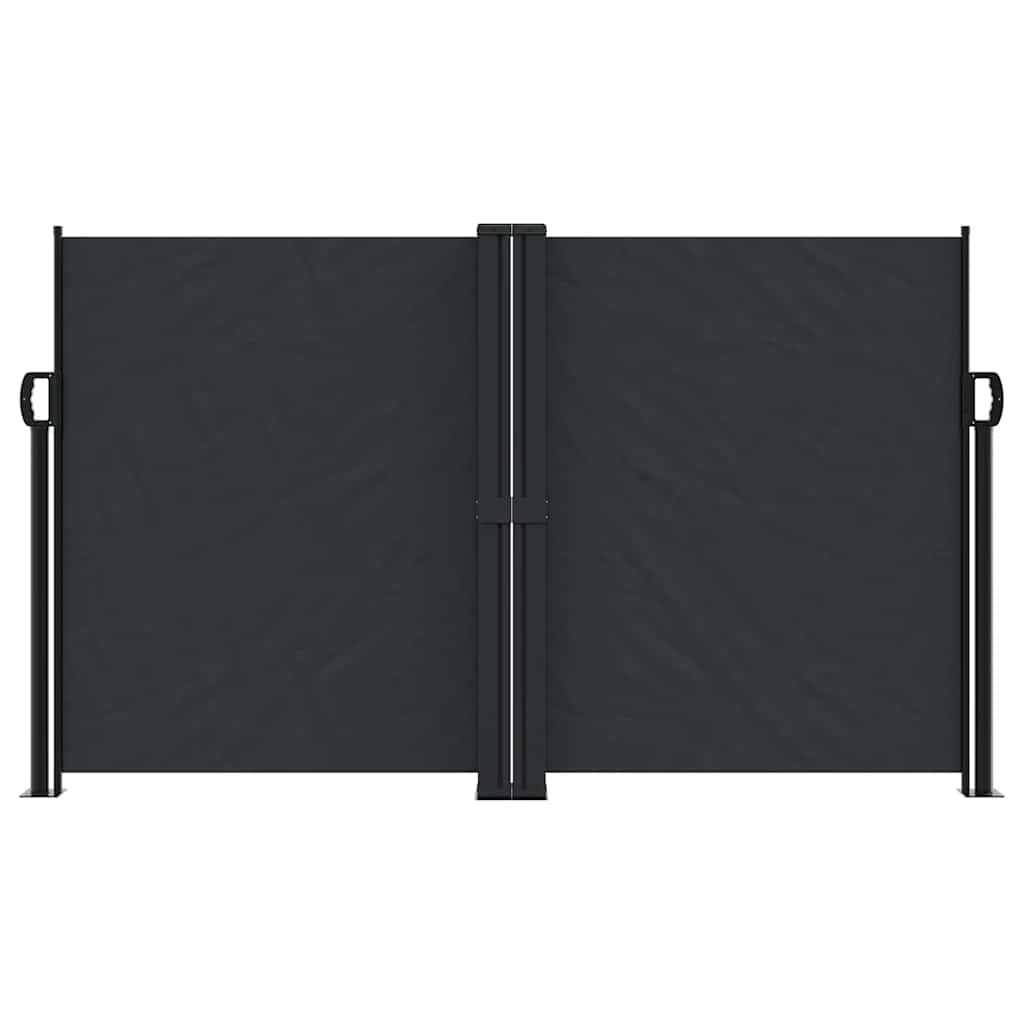 Vidaxx udtrækbar vindskærm 140x1000 cm sort