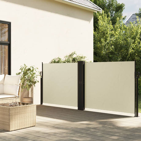 Vidaxx udtrækbar vindskærm 140x1000 cm creme