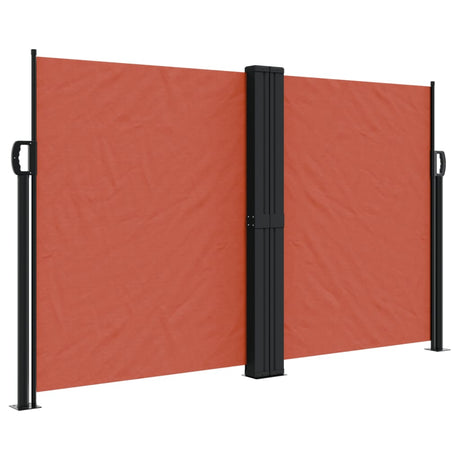 Vidaxx udtrækbar vindskærm 140x1000 cm terracotta farvet