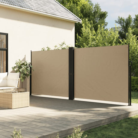 Vidaxx udtrækbar vindskærm 160x1000 cm beige