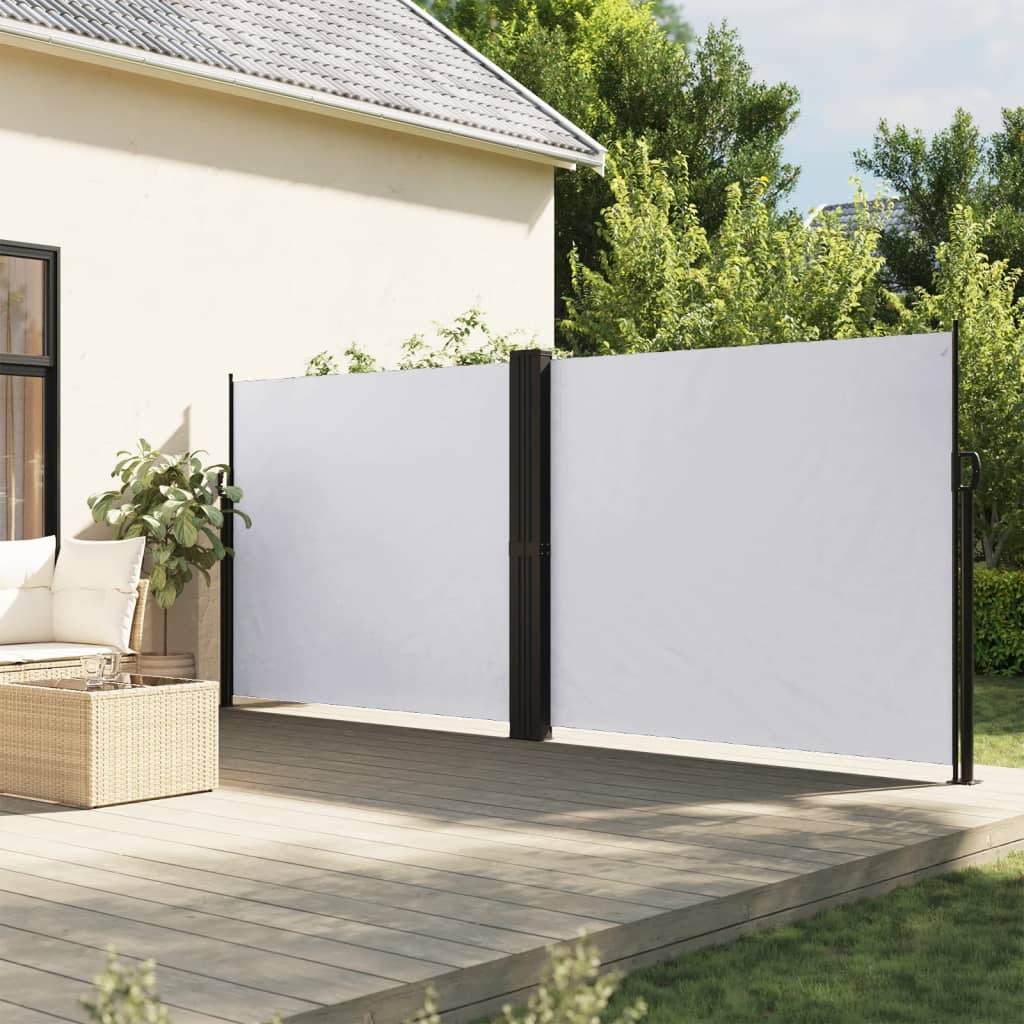 Vidaxx udtrækbar vindskærm 160x1000 cm hvid