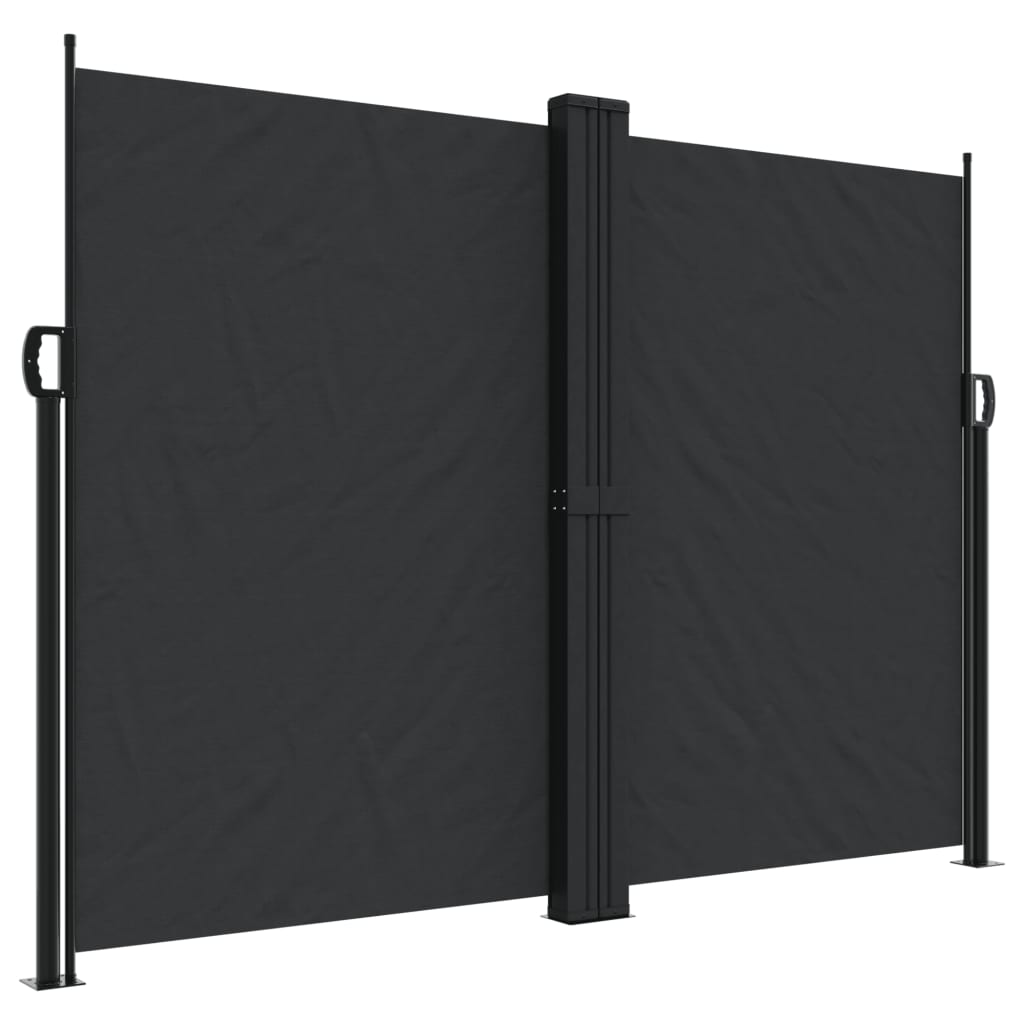 Vidaxx udtrækbar vindskærm 180x1000 cm sort