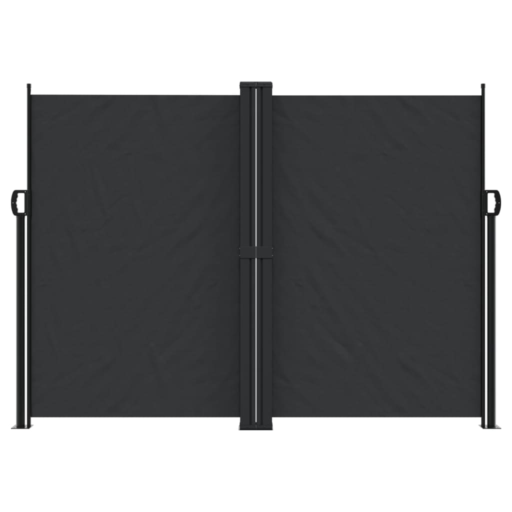 Vidaxx udtrækbar vindskærm 180x1000 cm sort