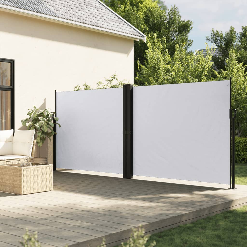 Vidaxx udtrækbar vindskærm 180x1000 cm hvid