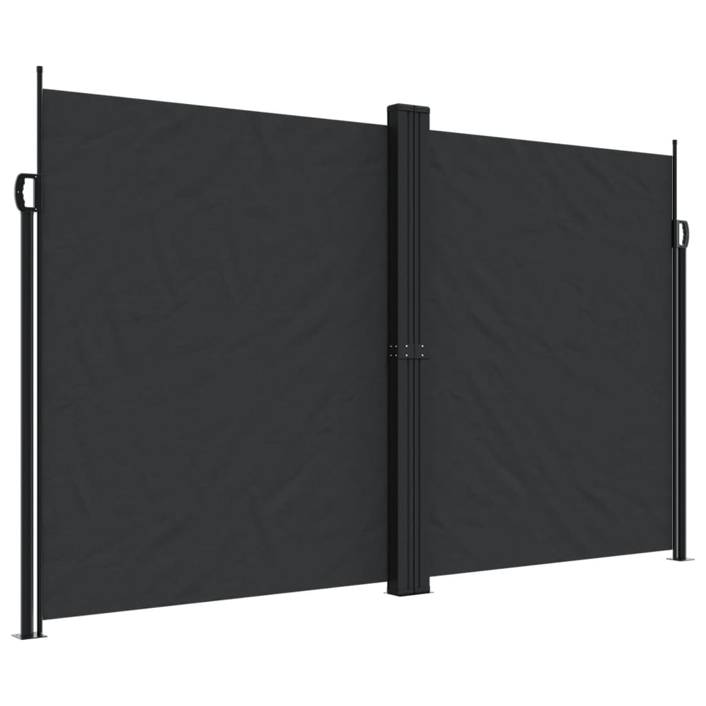 Vidaxx udtrækbar vindskærm 200x1000 cm sort