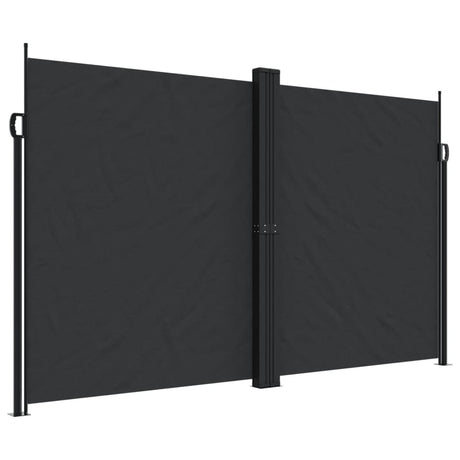Vidaxx udtrækbar vindskærm 200x1000 cm sort