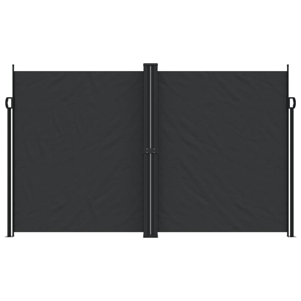 Vidaxx udtrækbar vindskærm 200x1000 cm sort