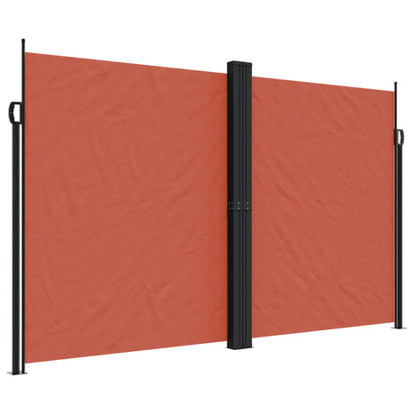 Vidaxx udtrækbar vindskærm 200x1000 cm terracotta farvet