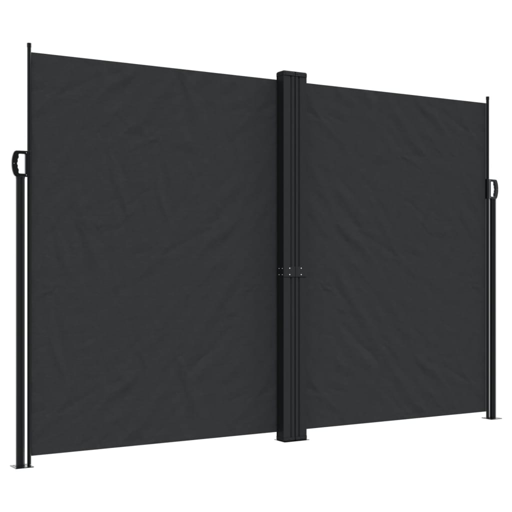 Vidaxx udtrækbar vindskærm 220x1000 cm sort