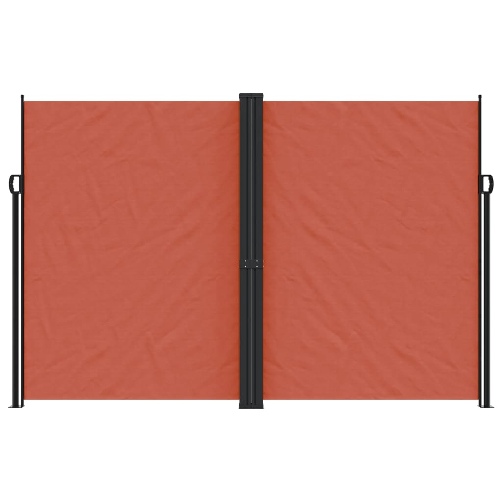 Vidaxx udtrækbar vindskærm 220x1000 cm terracotta farvet