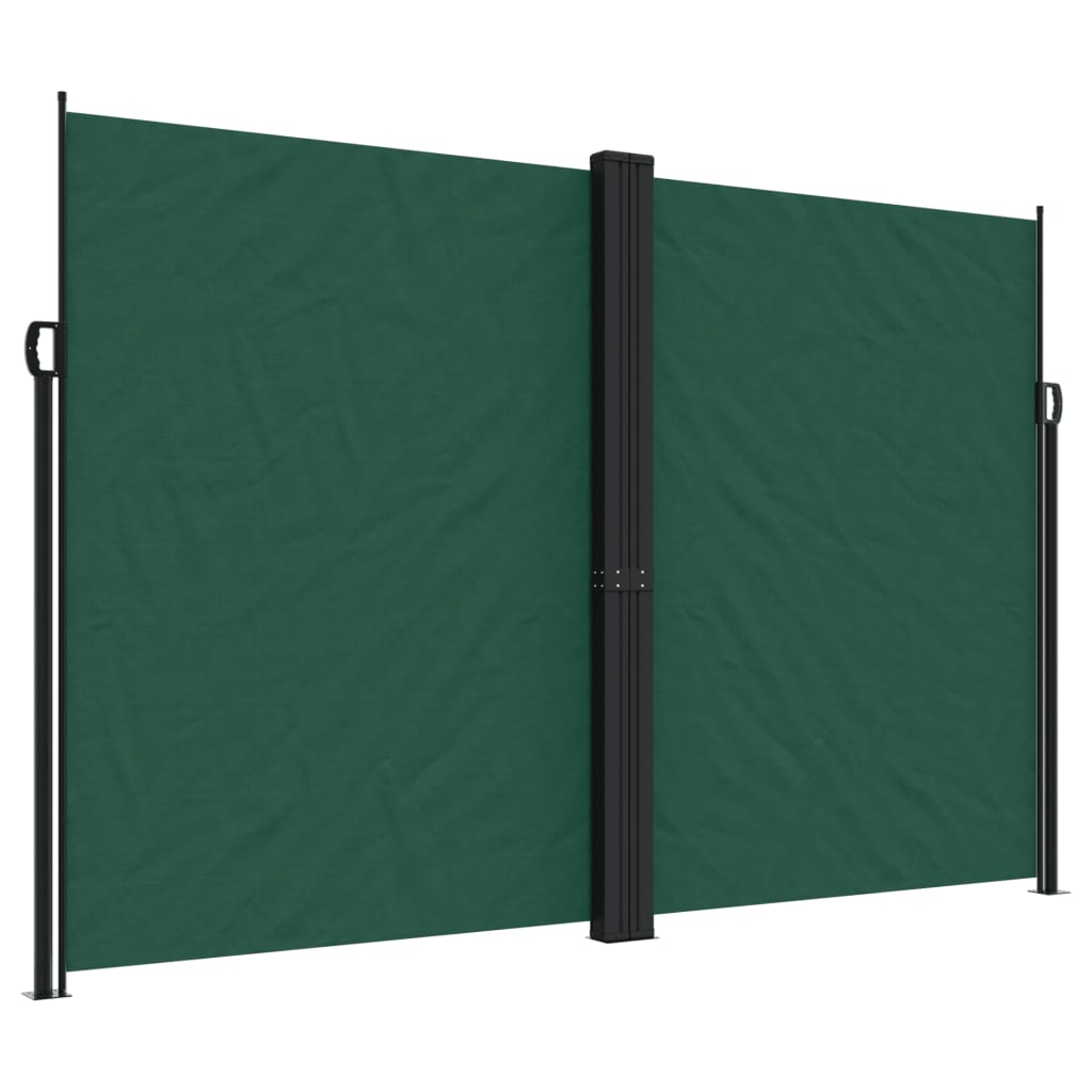 Vidaxx udtrækbar vindskærm 220x1000 cm mørkegrøn
