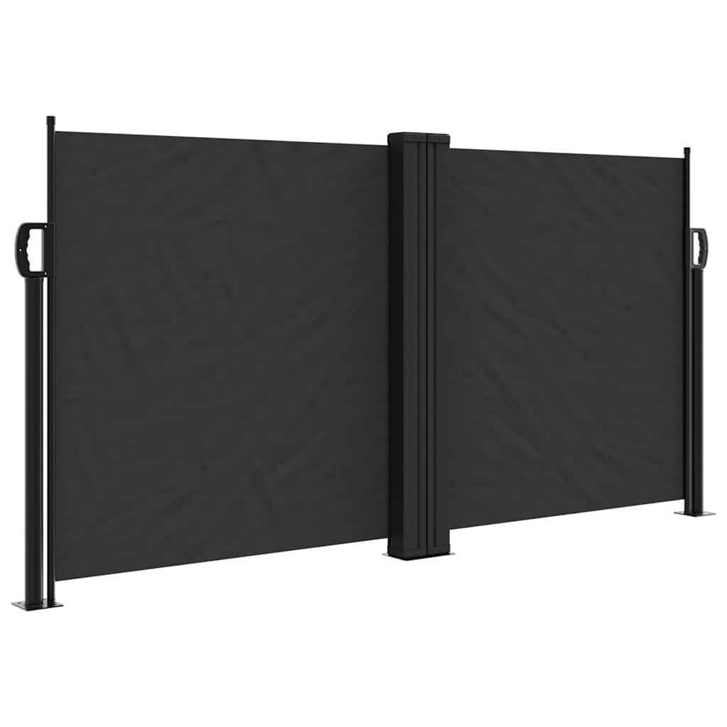 Vidaxx udtrækbar vindskærm 120x1200 cm sort