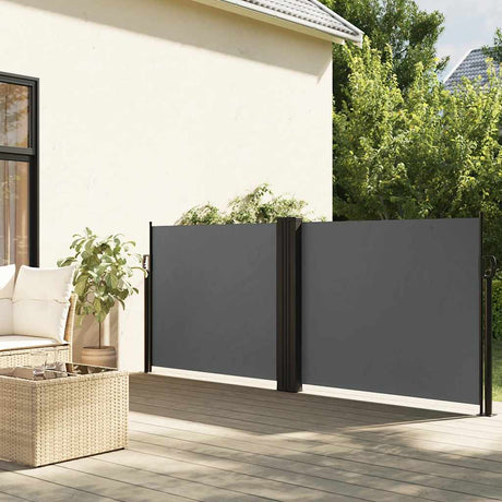 Vidaxx udtrækbar vindskærm 120x1200 cm antracit