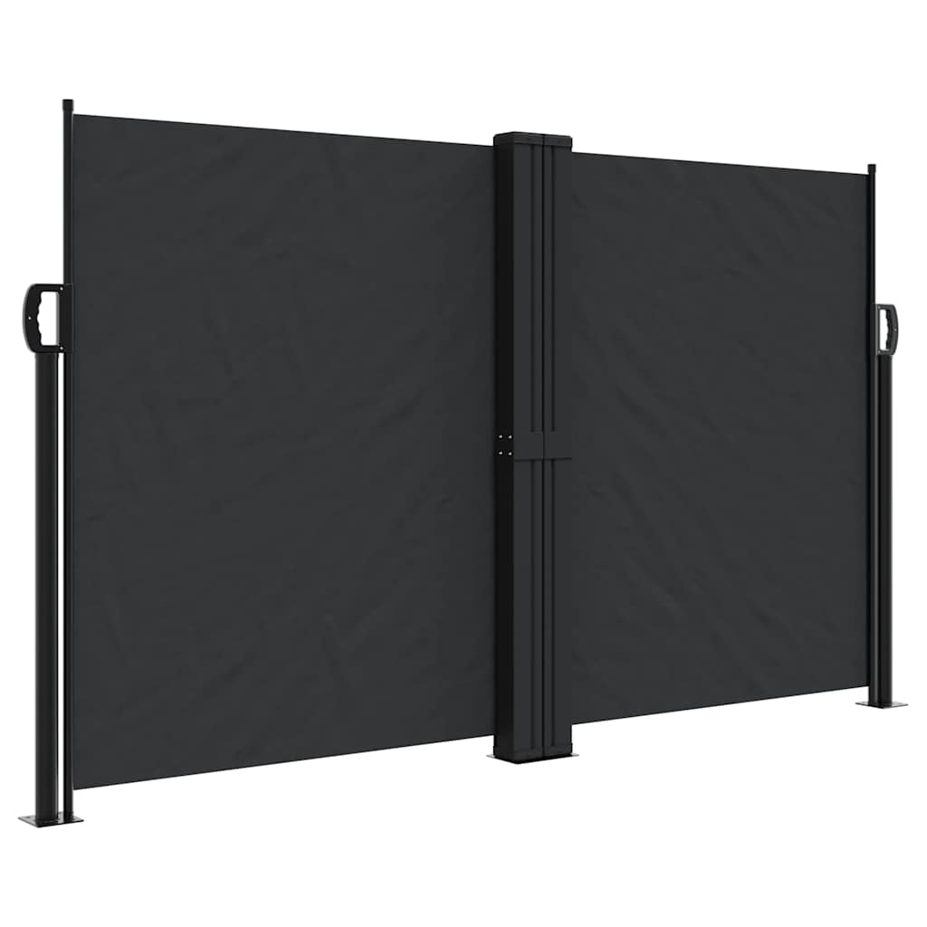 Vidaxx udtrækbar vindskærm 140x1200 cm sort
