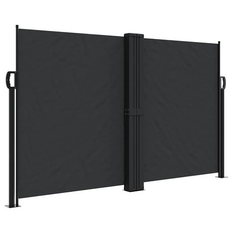 Vidaxx udtrækbar vindskærm 140x1200 cm sort