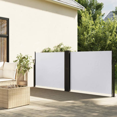 Vidaxx udtrækbar vindskærm 140x1200 cm hvid