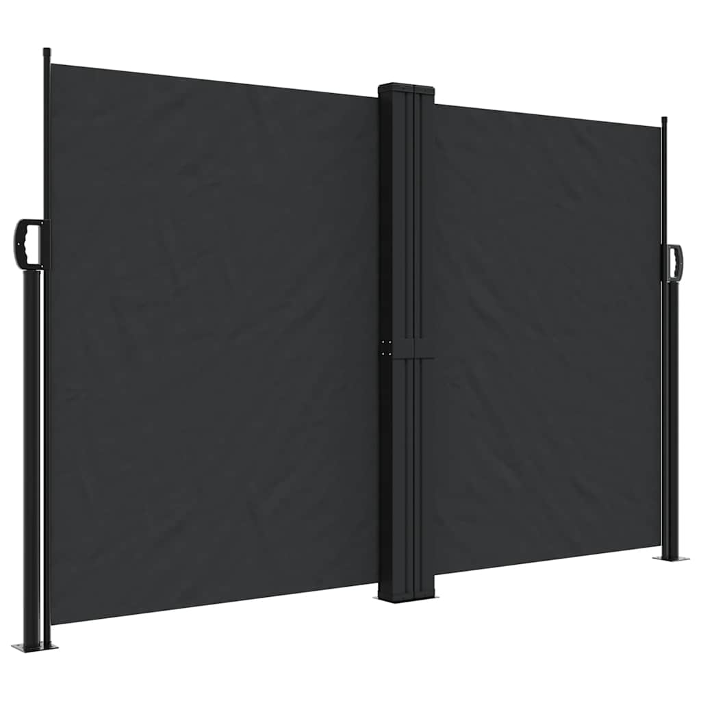 Vidaxx udtrækbar vindskærm 160x1200 cm sort