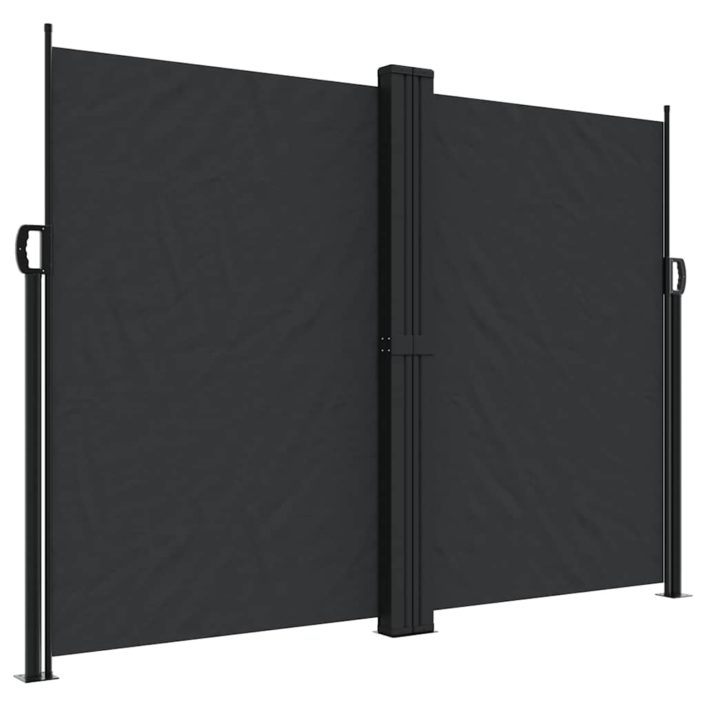 Vidaxx udtrækbar vindskærm 180x1200 cm sort