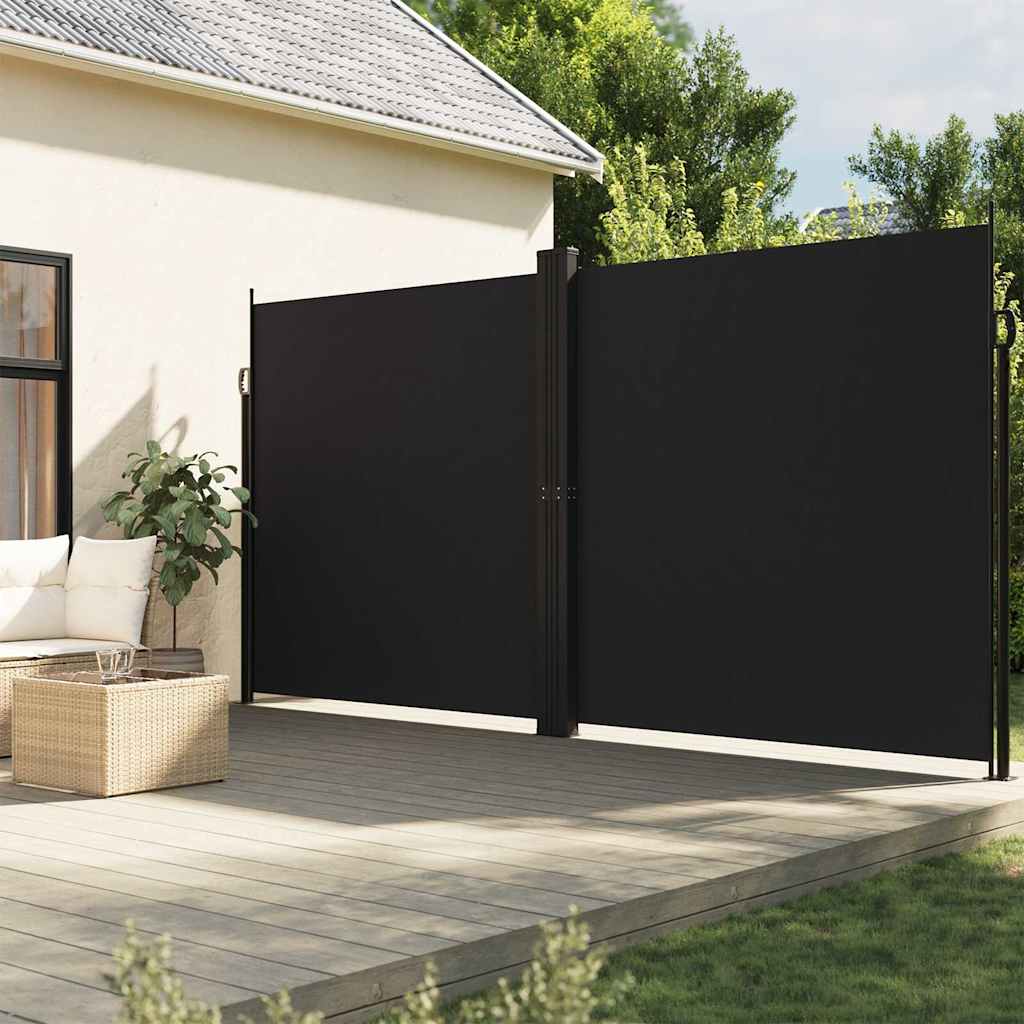 Vidaxx udtrækbar haveskærm 200x1200 cm sort