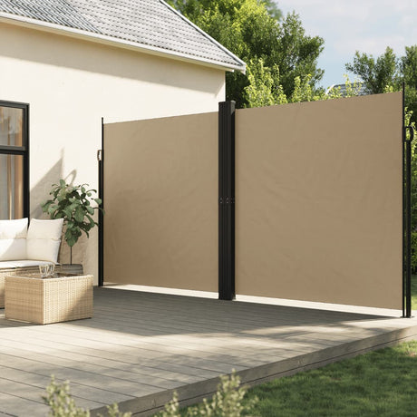 Vidaxx udtrækbar vindskærm 220x1200 cm beige