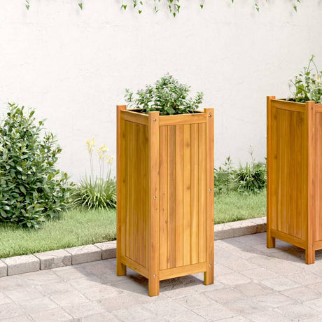 Vidaxx plantekasse med foring 31x31x75 cm massivt akacietræ