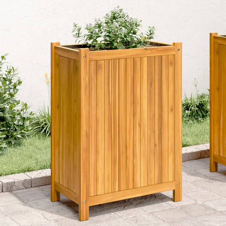 Vidaxx plantekasse med foring 31x31x75 cm massivt akacietræ