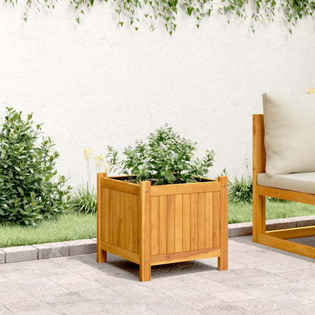 Vidaxx plantekasse med foring 42x42x40 cm massivt akacietræ