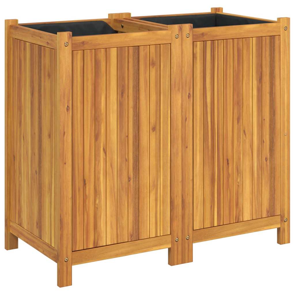 Vidaxx plantekasse med foring 84x42x75 cm massivt akacietræ