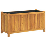 Vidaxx plantekasse med foring 99,5x38x50 cm massivt akacietræ