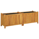 Vidaxx plantekasse med foring 153x38,5x50 cm massivt akacietræ