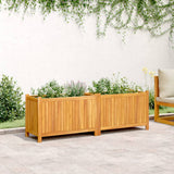 Vidaxx plantekasse med foring 153x38,5x50 cm massivt akacietræ