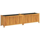 Vidaxx plantekasse med foring 199x38,5x50 cm massivt akacietræ