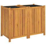 Vidaxx plantekasse med foring 100x50x75 cm massivt akacietræ
