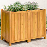 Vidaxx plantekasse med foring 100x50x75 cm massivt akacietræ