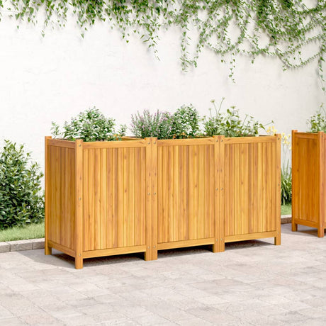 Vidaxx plantekasse med foring 150x50x75 cm massivt akacietræ