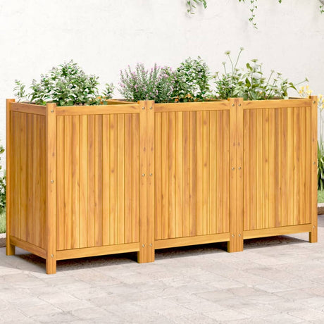 Vidaxx plantekasse med foring 150x50x75 cm massivt akacietræ