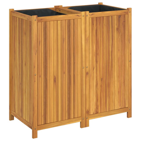 Vidaxx plantekasse med foring 100x50x100 cm massivt akacietræ