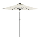 VidaXL parasol med stålstang 225x225x212 cm hvid