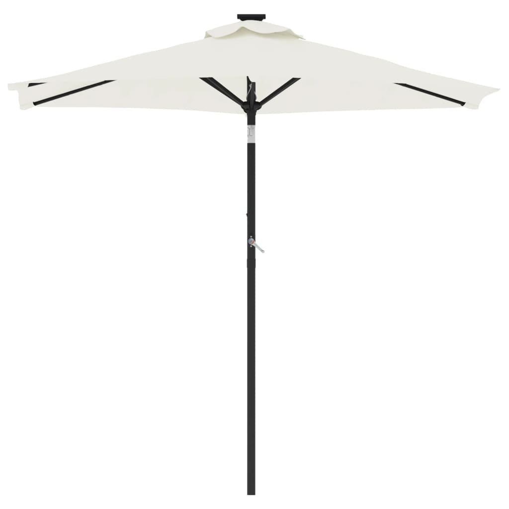 VidaXL parasol med stålstang 225x225x212 cm hvid