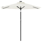 VidaXL parasol med stålstang 225x225x212 cm hvid