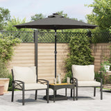 Vidaxx parasol med stålstang 225x225x212 cm antracit