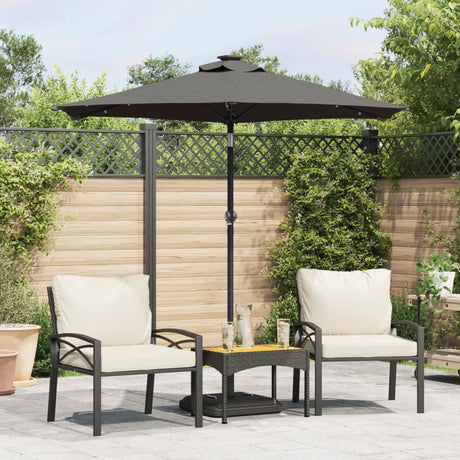 Vidaxx parasol med stålstang 225x225x212 cm antracit