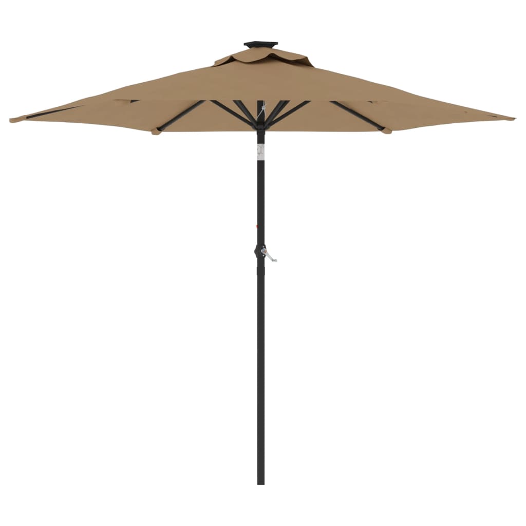 Vidaxx parasol med stålstang 225x225x212 cm taupe