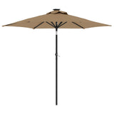 Vidaxx parasol med stålstang 225x225x212 cm taupe